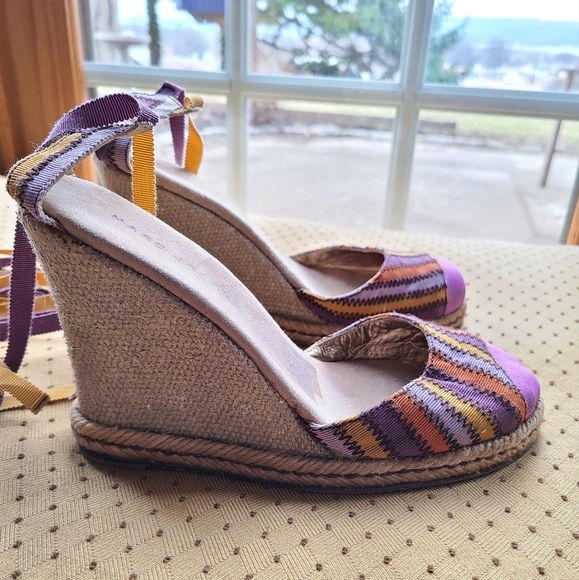 ⚡️FLASH SALE⚡️Vintage Marc Jacobs Ankle Tie Espadrille Wedge - Picture 3 of 7